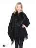 Wool Cape W/ Faux Fur and Rhinestones